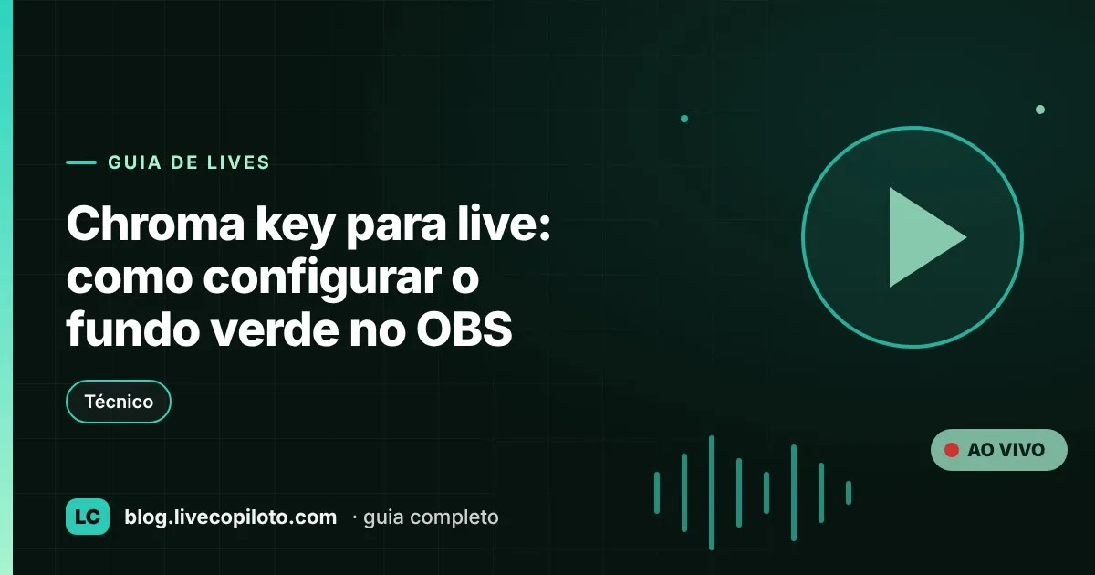 Capa do artigo Chroma key para live: como configurar o fundo verde no OBS