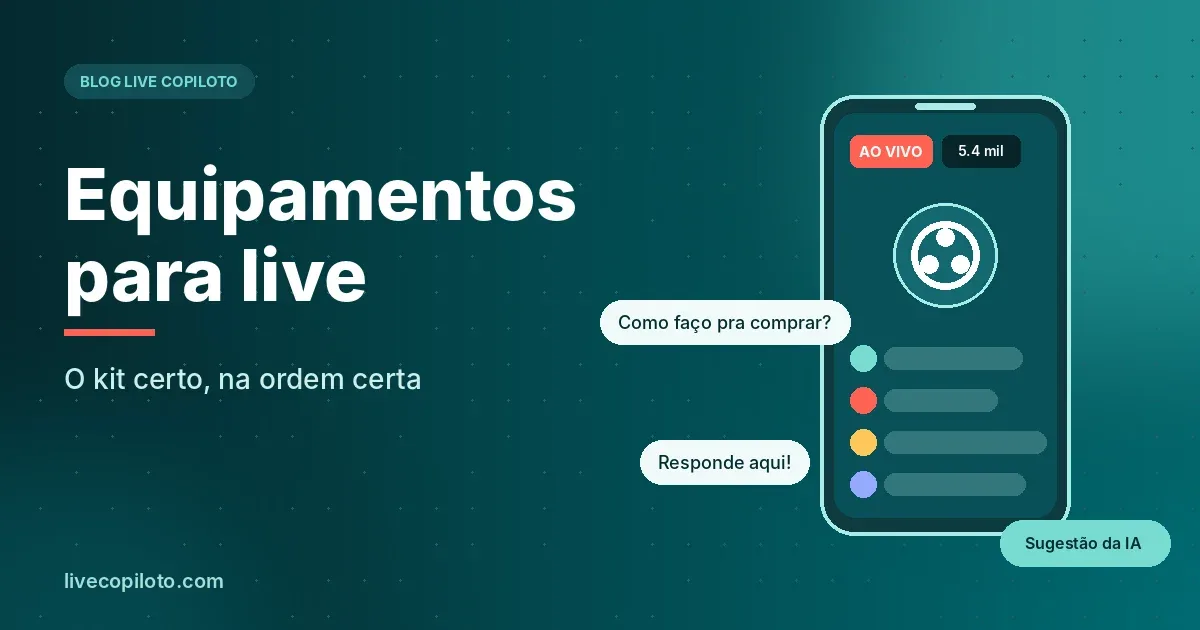 Equipamentos para live: O kit certo, na ordem certa