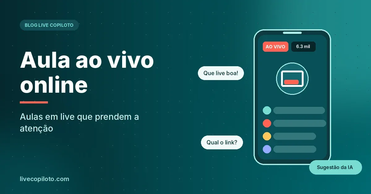 Aula ao vivo online: Aulas em live que prendem a atenção